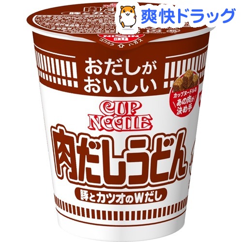 楽天市場 日清 おだしがおいしいカップヌードル 肉だしうどん ケース 63g 食入 カップヌードル 爽快ドラッグ