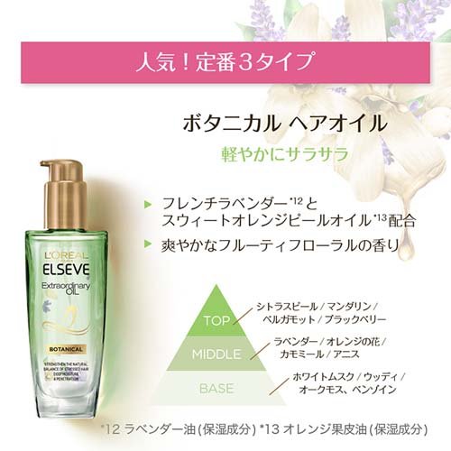 楽天市場 エルセーヴ ヘアオイル ボタニカル オイル 洗い流さない トリートメント 100ml Ropm Rp4p ロレアル パリ L Oreal Paris 爽快ドラッグ