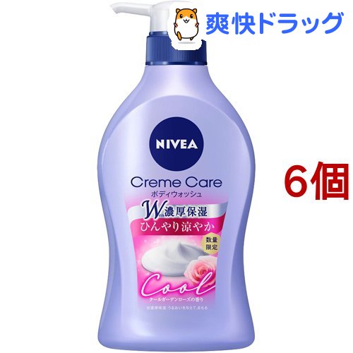 楽天市場 訳あり ニベア クリームケア ボディウォッシュ クールガーデンローズの香り ポンプ 480ml 6個セット ニベア 爽快ドラッグ