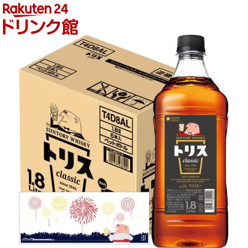 【企画品】トリス クラシック アンクルトリスオリジナル手ぬぐい6個付(1800ml×6本)