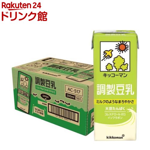 楽天市場】キッコーマン 特濃調製豆乳(1L*6本入)【キッコーマン