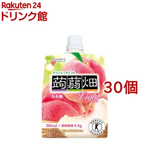【訳あり】クラッシュタイプの蒟蒻畑ライト もも味(150g*30コセット)【蒟蒻畑】[こんにゃくゼリー 食物繊維 低カロリー ゼリー飲料]