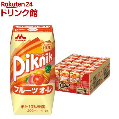楽天市場】ピクニック いちごオ・レ(200ml*24本入)【ピクニック】[紙
