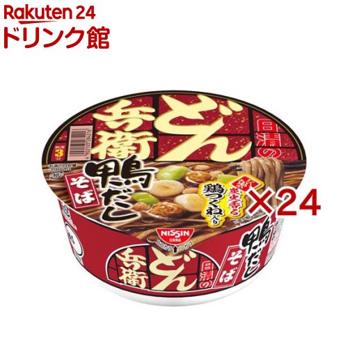 日清のどん兵衛 鴨だしそば ケース(12食入×2セット(1食104g))【日清のどん兵衛】