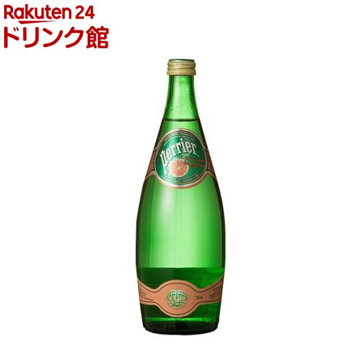 ペリエ ピンクグレープフルーツ グラスボトル（無果汁・炭酸水）(750ml*12本入)【ペリエ(Perrier)】