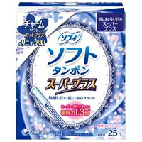 ◆10個書き割り/【3980円以上で貨物輸送無料（沖縄を除く）】ユニ惹き付ける 惹き付ける ソフトタンポンスーパープラス 25個 [ユニ・チャーム ソフィ]