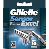 ◆6個セット/【メール便送料無料】P&G Gillette ジレット センサーエクセル専用替刃10個入 [P&G(プロクター・アンド・ギャンブル)]｜創快健美