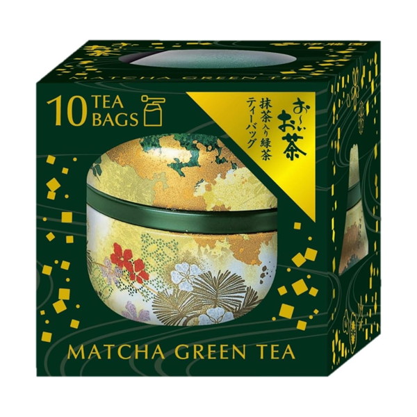 ◆20個セット/【3980円以上で送料無料（沖縄を除く）】お～いお茶 茶缶入りティーバッグ 抹茶入り緑茶 1.8g×10袋[伊藤園] *1ケース