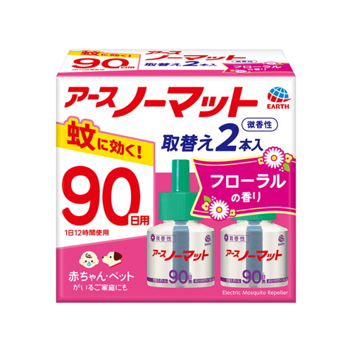 ◆6個セット/【3980円以上で送料無料（沖縄を除く）】ノーマットQN 90日用 取替え 微香性 45&times;2mL 2本入 [アース製薬]｜創快健美