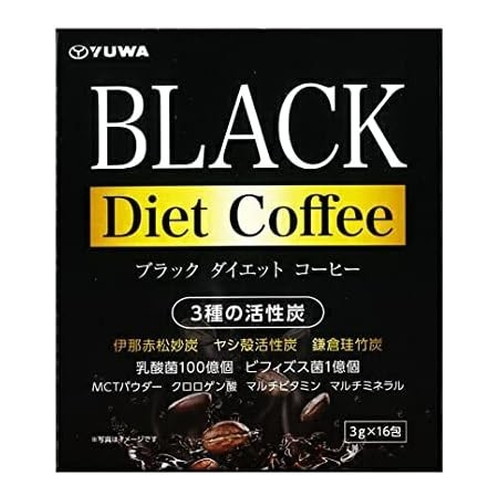 ◆10個仕掛ける/【3980円以上で貨物輸送無料（沖縄を除く）】ユーワ ブラックダイエットコーヒー１６包 [ユーワ]