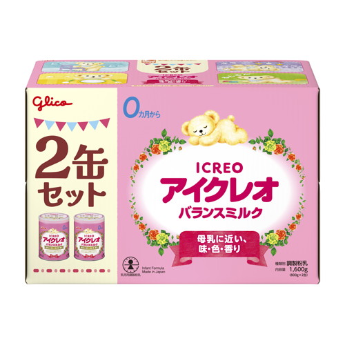 ◆3個セット/【3980円以上で送料無料（沖縄を除く）】【お取り寄せ対象品】バランスミルク800ｇ2缶セット [江崎グリコ（アイクレオ）]