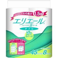 【1ケース】大王製紙 エリエール トイレットティッシューコンパクト 香りつき 45m 8R ダブル * 8セット
