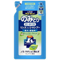 【1容れもの】【3980円以上で貨物輸送無料（沖縄を除く）】【お取り寄せ客体品】ペットキレイ 低揺りうごかすのみとりリンスインシャンプー 愛犬・愛猫用 グリーンフローラルの芳ばしさ つめかえ用 400ml[百獣の王商事] *24個