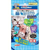 【1ケース】【3980円以上で送料無料（沖縄を除く）】【お取り寄せ対象品】キャティーマン 猫ちゃんホワイデント 白身魚入り 25g[ドギーマンハヤシ] *72個