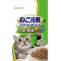 【1ケース】【3980円以上で送料無料（沖縄を除く）】【お取り寄せ対象品】ユニ・チャーム ねこ元気 おいしさバランス お魚と野菜入りミックス かつお・白身魚入り 1kg [ユニ・チャームペットケア] *10個