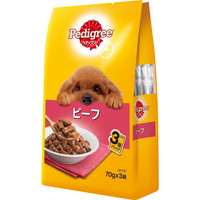 【1ケース】【3980円以上で送料無料（沖縄を除く）】【お取り寄せ対象品】ペディグリー 成犬用 ビーフ 70g×3袋[マースジャパンリミテッド ペディグリー] *48個
