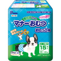 【1ケース】【3980円以上で送料無料（沖縄を除く）】【お取り寄せ対象品】第一衛材 男の子のためのマナーおむつ おしっこ用 小-中型犬 15枚[第一衛材 マナーおむつ(P.one)] *12個