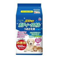 【1ケース】【3980円以上で送料無料（沖縄を除く）】【お取り寄せ対象品】ジョイペット ボディータオル ペット用 つめかえ用(100枚入) *10個
