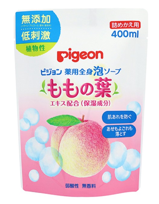 ◆20個セット/【3980円以上で送料無料（沖縄を除く）】【お取り寄せ対象品】薬用全身泡ソープ（ももの葉）詰めかえ　400ml *1ケース[ピジョン]