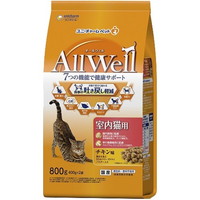 【1ケース】【3980円以上で送料無料（沖縄を除く）】【お取り寄せ対象品】オールウェル キャット ドライ 室内猫 チキン 吐き戻し軽減(800g)[オールウェル(AllWell)] *9個