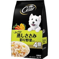 【1入れもの】【3980円以上で貨物輸送無料（沖縄を除く）】【お取り寄せ客体品】シーザー ふっくら蒸しささみ 塗り付ける草片入り口・入口(70g*4袋入)[シーザー(Cesar)] *36個