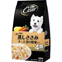 【1ケース】【3980円以上で送料無料（沖縄を除く）】【お取り寄せ対象品】シーザー ふっくら蒸しささみ チーズ・彩り野菜入り(70g*4袋入)[シーザー(Cesar)] *36個