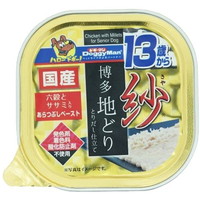 【1入れもの】【3980円以上で貨物輸送無料（沖縄を除く）】【お取り寄せ客体品】ドギーマン 紗 博多地どり 13歳から用 六穀とササミ入り口・入口(100g)[ドギーマン(Doggy Man)] *48個