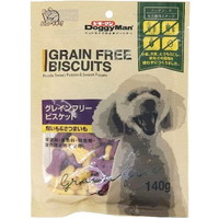 【1ケース】【3980円以上で送料無料（沖縄を除く）】【お取り寄せ対象品】ドギーマン グレインフリービスケット 紫いも＆さつまいも(140g)[ドギーマン(Doggy Man)] *48個