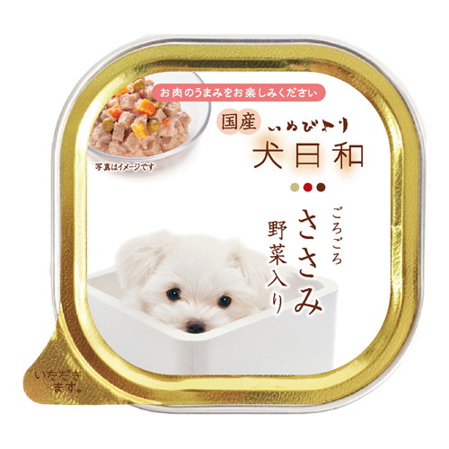 【1ケース】【3980円以上で送料無料（沖縄を除く）】【お取り寄せ対象品】わんわん犬日和トレイささみ野菜 100g [わんわん] *96個