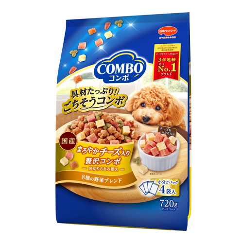 【1ケース】【3980円以上で送料無料（沖縄を除く）】【お取り寄せ対象品】日本ペットフード　コンボドッグまろやかチーズ入り 720g [日本ペットフード] *12個