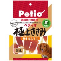 【1入れもの】【3980円以上で貨物輸送無料（沖縄を除く）】【お取り寄せ客体品】まっ盛りヒサ ペティオ（Petio) 飛び切りささみ 巻きチュインガムミニ 6本入り口・入口 [ヤマヒサペットケア商行為部 Petio(ペティオ)] *30個
