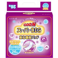 ◆10個書き割り/【3980円以上で貨物輸送無料（沖縄を除く）】大王製紙 GOON グーン 百貨店BIG 楽になること吸い入れるパッド 26枚 [グーン(GOO.N)]