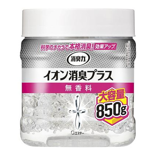◆10個セット/【3980円以上で送料無料（沖縄を除く）】消臭力クリアビーズ イオン消臭プラス 無香料 大容量(850g)[消臭力]