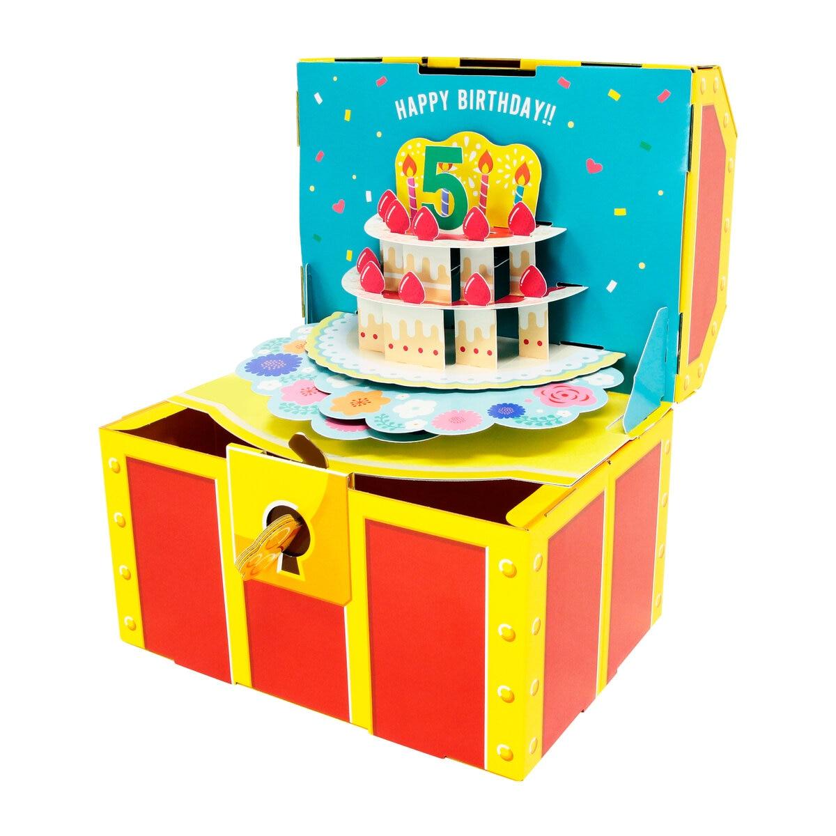 【ポイント最大9倍!お買い物マラソン！】giftool 宝箱 誕生日（ケーキ）Mサイズ x 5 ct60708