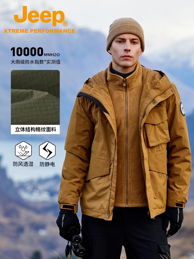 【並行輸入品】【本日限定 ポイント最大9倍!お買い物マラソン！】JEEP フーデッドジャケット メンズ 防風