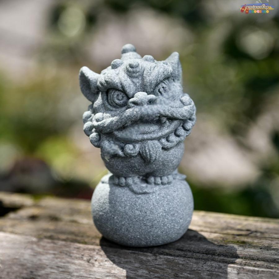 狛犬 置物 獅子 シーサー玄関 神棚 風水 獅子 狛犬 雄雌セット 一対 風水グッズ 玄関 魔除け 厄除け お守り 風水置物 守り神 運気アップ 金運 財運 開運