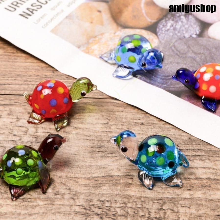 楽天市場】【 ガラス 置物 】クリスタル ぷくぷく亀 [ 可愛い 亀 カメ