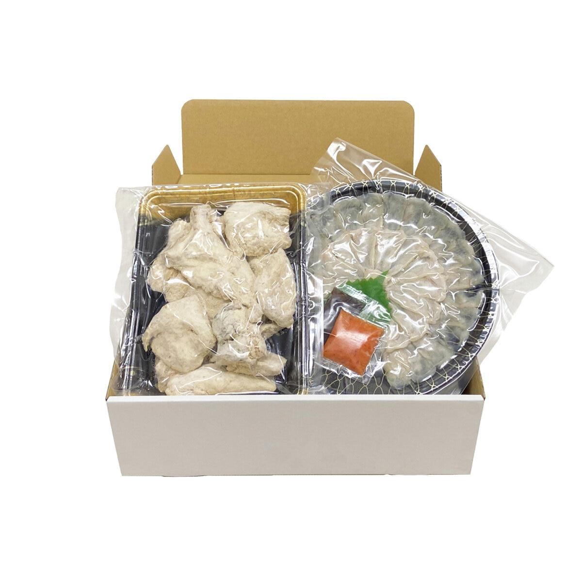 【ポイント最大9倍!お買い物マラソン！】【冷凍】玄品 国産とらふぐ てっさ・唐揚げセット ct44532