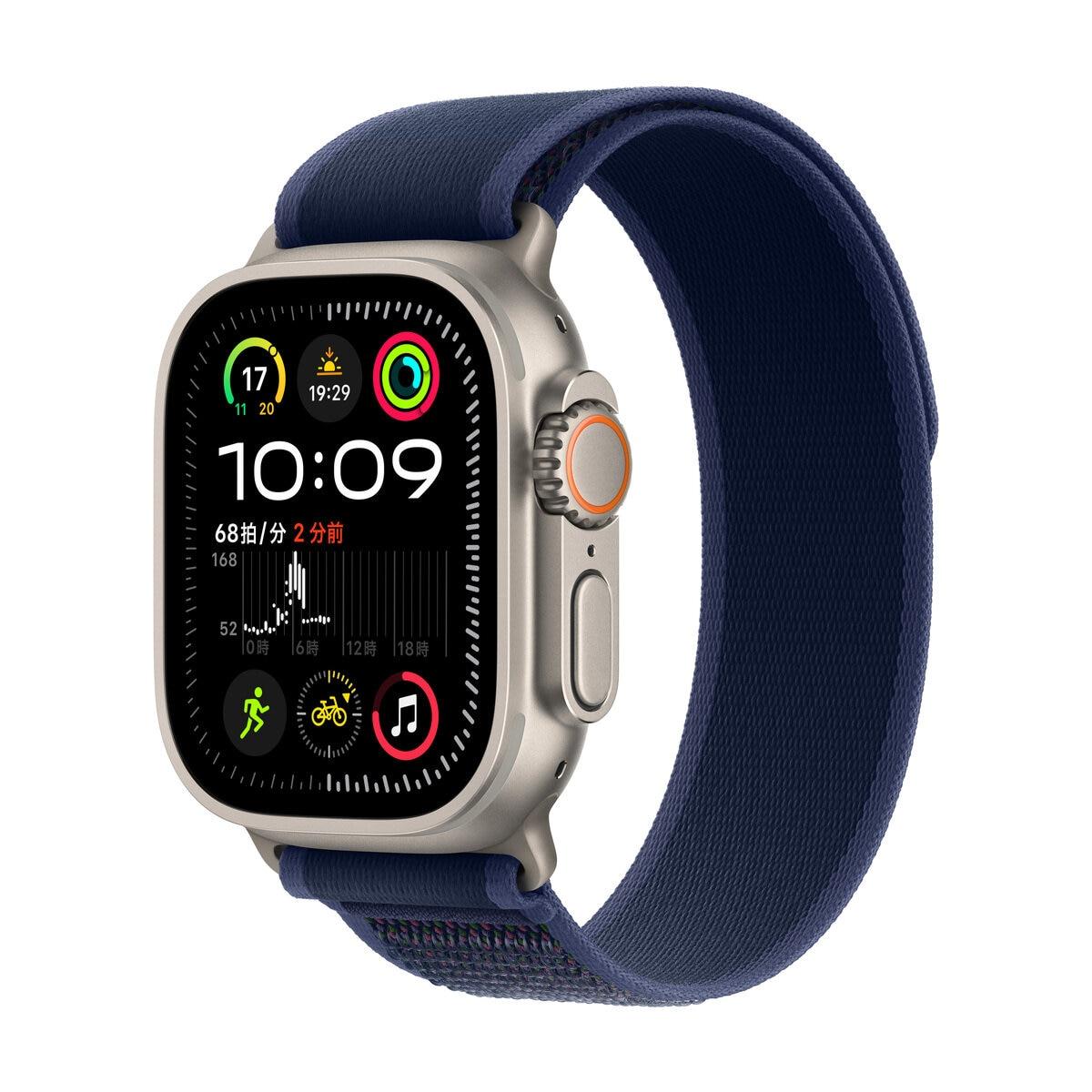 【尖んがり最大限度12倍!お買い出しマラソン！】Apple Watch Ultra 2（GPS + Cellularひな形）- 49粍ナチュラルチタニウムケース + ブルートレイルループ コンピュータ断層撮影法68179