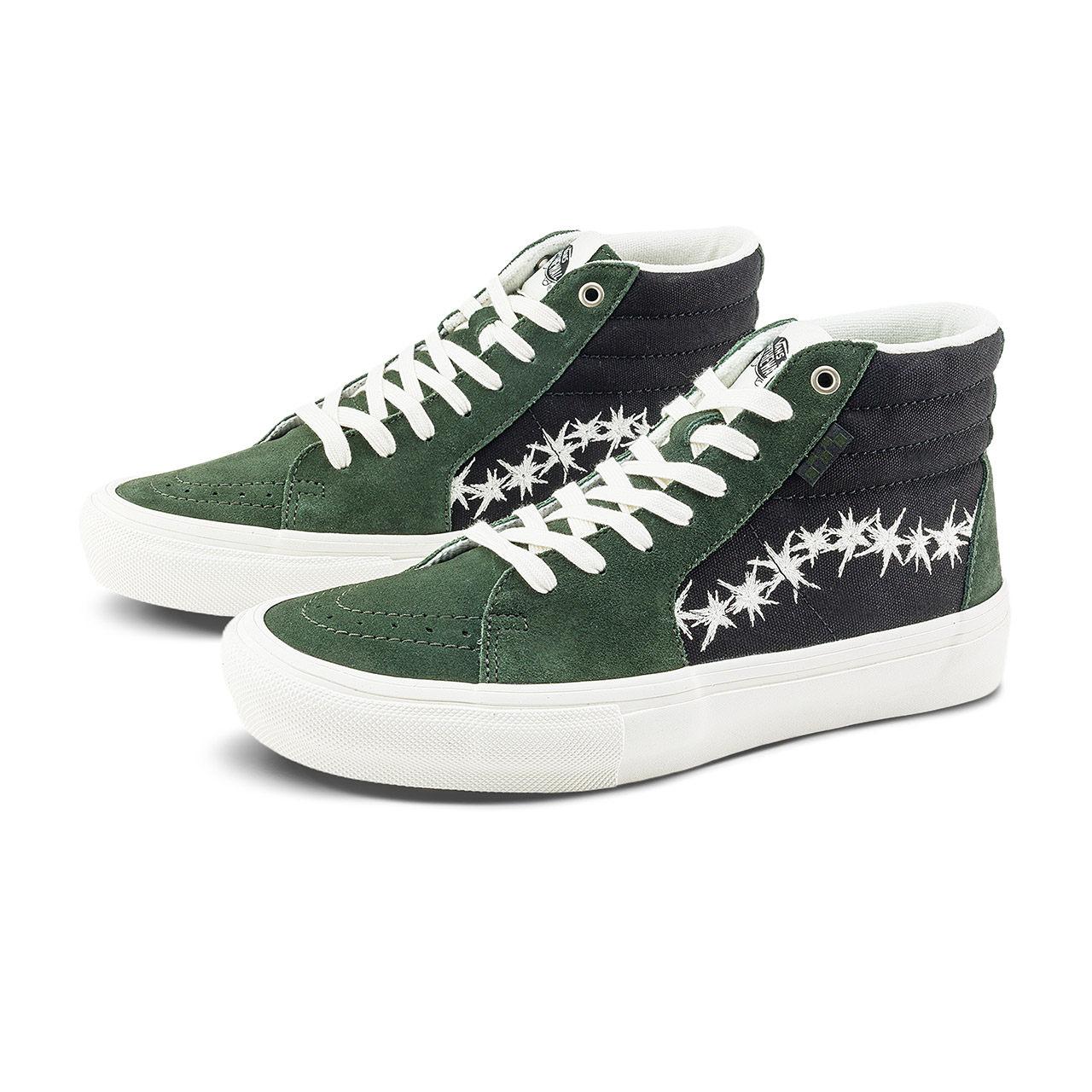【並行輸入品】【ポイント最大12倍!お買い物マラソン！】Vans メンズ シンプル スケートシューズ 緑黒 ストライプ