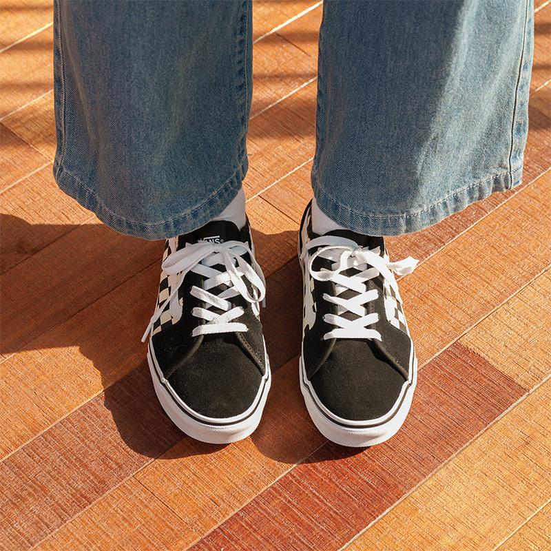 【並行輸入品】【ポイント最大12倍!お買い物マラソン！】Vans レディース スポーツ ローカット シューズ ブラックホワイトチェッカーパターン