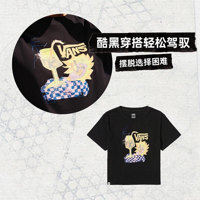 【並行輸入品】【ポイント最大12倍!お買い物マラソン！】Vans レディース シンプル 半袖Tシャツ 趣味のプリント