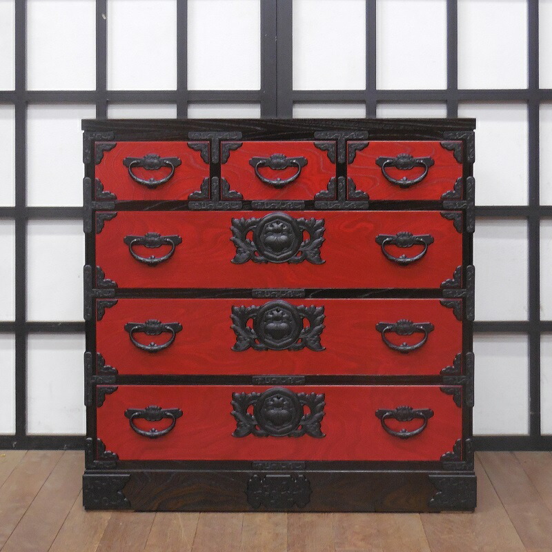 楽天市場】岩谷堂箪笥 105チェスト赤色 在庫品【アウトレット