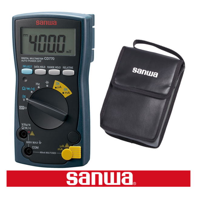 デジタルマルチメータ(ソフトケース付) CD770/C77　三和電気計器 SANWA｜創工館　店