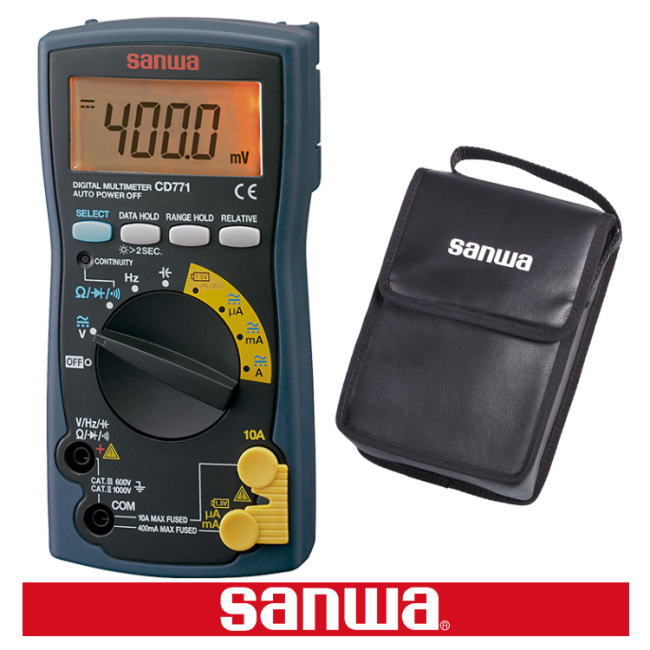 デジタルマルチメータ(ソフトケース付) CD771/C77 三和電気計器 SANWA|創工館 店
