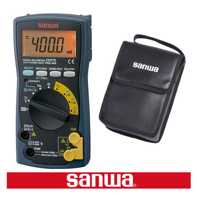 デジタルマルチメータ(ソフトケース付) CD772/C77 三和電気計器 SANWA|創工館 店