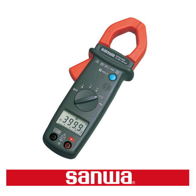 クランプメータ \u003cBR\u003eDCM400 三和明かり表示計器 SANWA