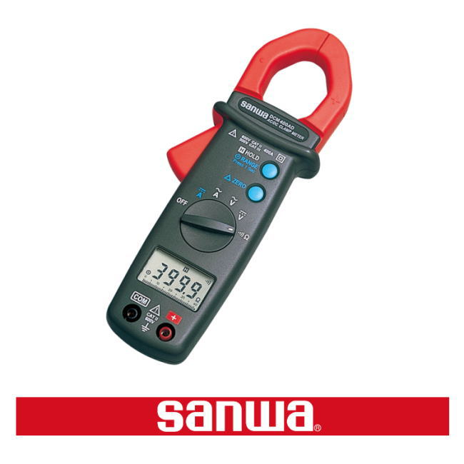 DCM400AD クランプメータ\u003cBR\u003e DC/AC両用 三和明かり表示計器 SANWA