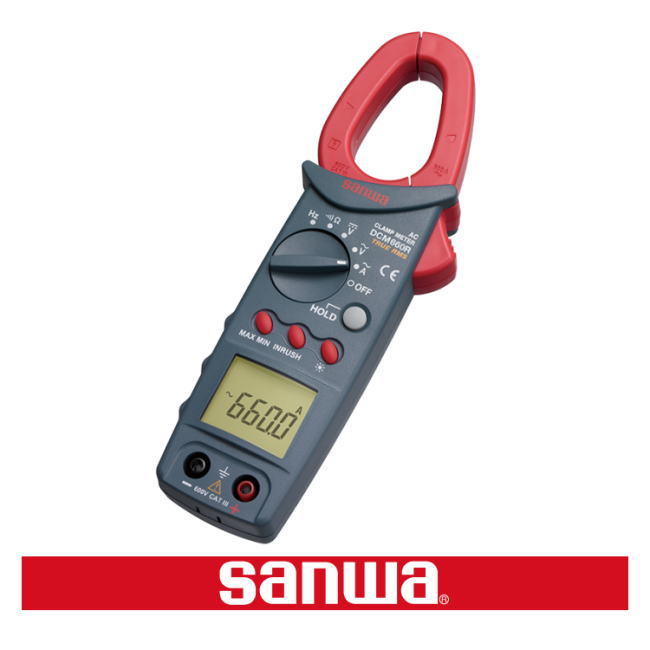 クランプメータ \u003cBR\u003eDCM660R 三和明かり表示計器 SANWA