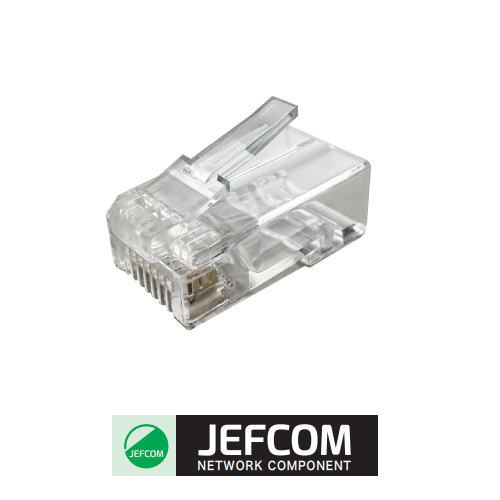 カテゴリー6 モジュラープラグ (単線・より線共用タイプ) M6-1P-865H 100ヶ ジェフコム デンサン|創工館 店